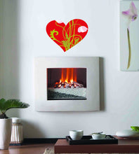 Load image into Gallery viewer, Flowered Heart Decal, Flowered Heart Sticker, Flowered Heart Wall Decor