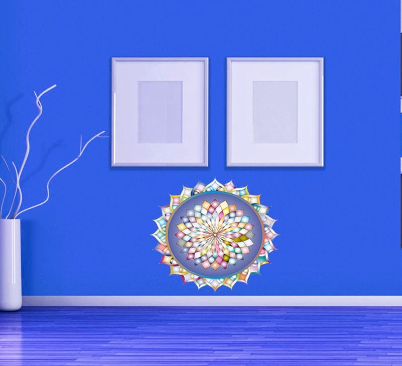 Multifaceted Mandala Wall Decal, Multifaceted Mandala Wall sticker, Multifaceted Mandala wall decor