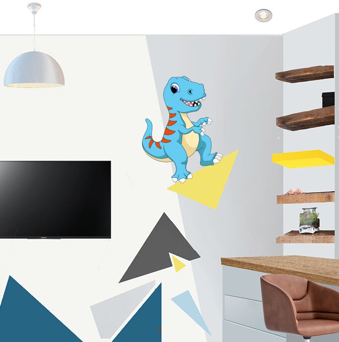 Dinosaur Sticker, Kids Dinosaur Decal, Kids Dinosaur Wall Sticker