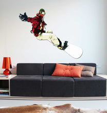 Load image into Gallery viewer, Snowboarding Sticker, Snowboarding Decal, Snowboarding Wall Decor