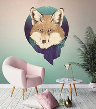 Load image into Gallery viewer, Wolf and Moon Decal, Wolf and Moon Sticker, Wolf and Moon wall decor
