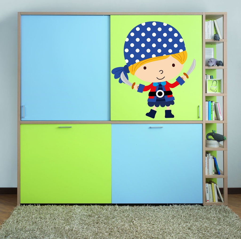 Pirate Boy Wall Decal, Pirate Boy Wall sticker, Pirate Boy wall decor