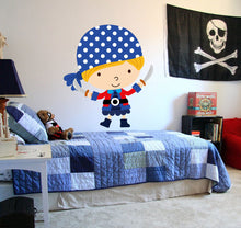 Load image into Gallery viewer, Pirate Boy Wall Decal, Pirate Boy Wall sticker, Pirate Boy wall decor