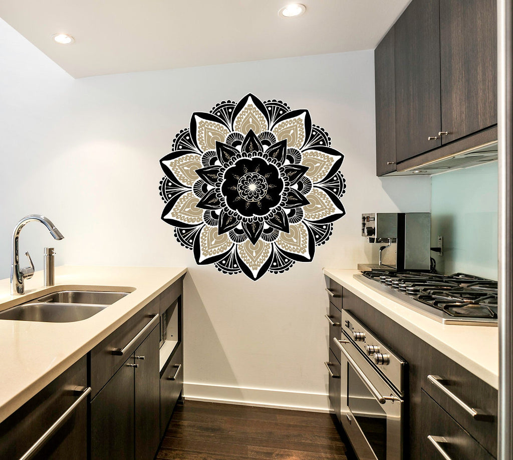 Namaste Boho Mandala Wall Decal, Namaste Boho Mandala Wall sticker, Namaste Boho Mandala wall decor