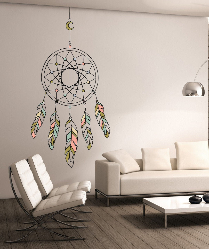 Boho Dreamcatcher Wall Decal, Boho Dreamcatcher Wall sticker, Boho Dreamcatcher wall decor