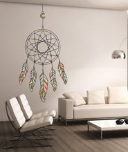 Load image into Gallery viewer, Boho Dreamcatcher Wall Decal, Boho Dreamcatcher Wall sticker, Boho Dreamcatcher wall decor