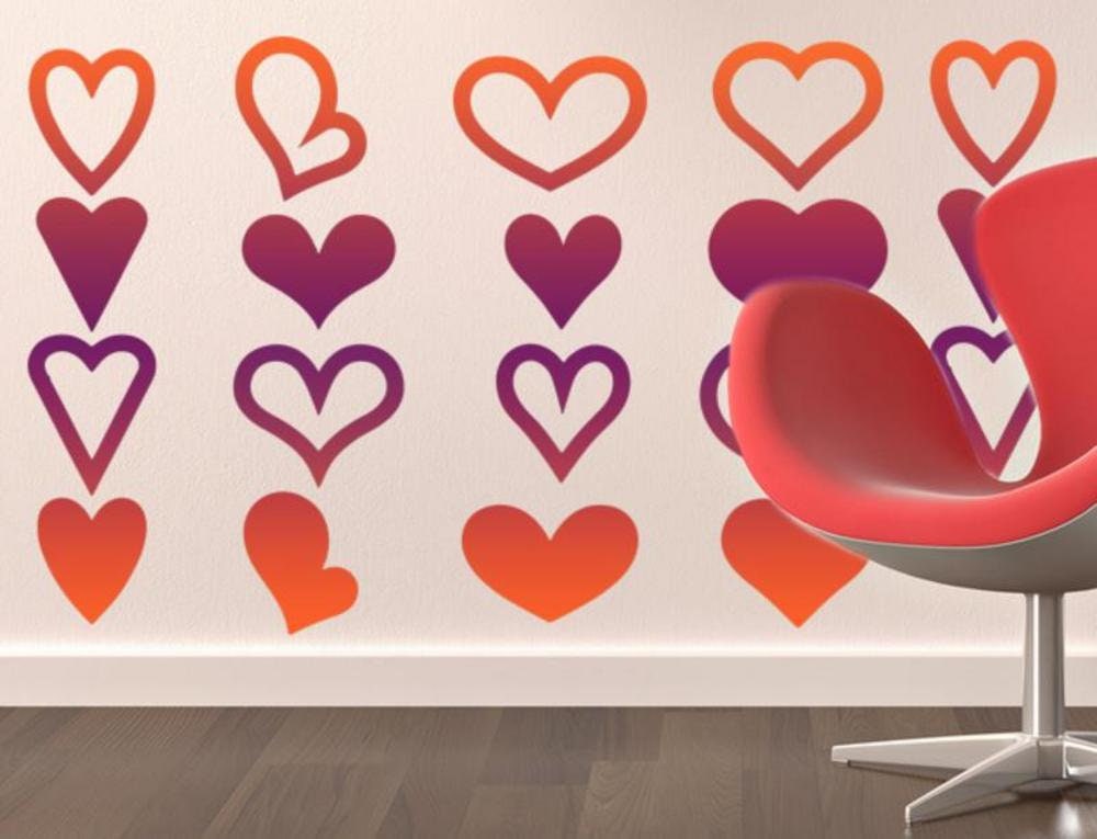 Little hearts Wall Decal, Little hearts Wall sticker, Little hearts wall decor, Little hearts Wall Art