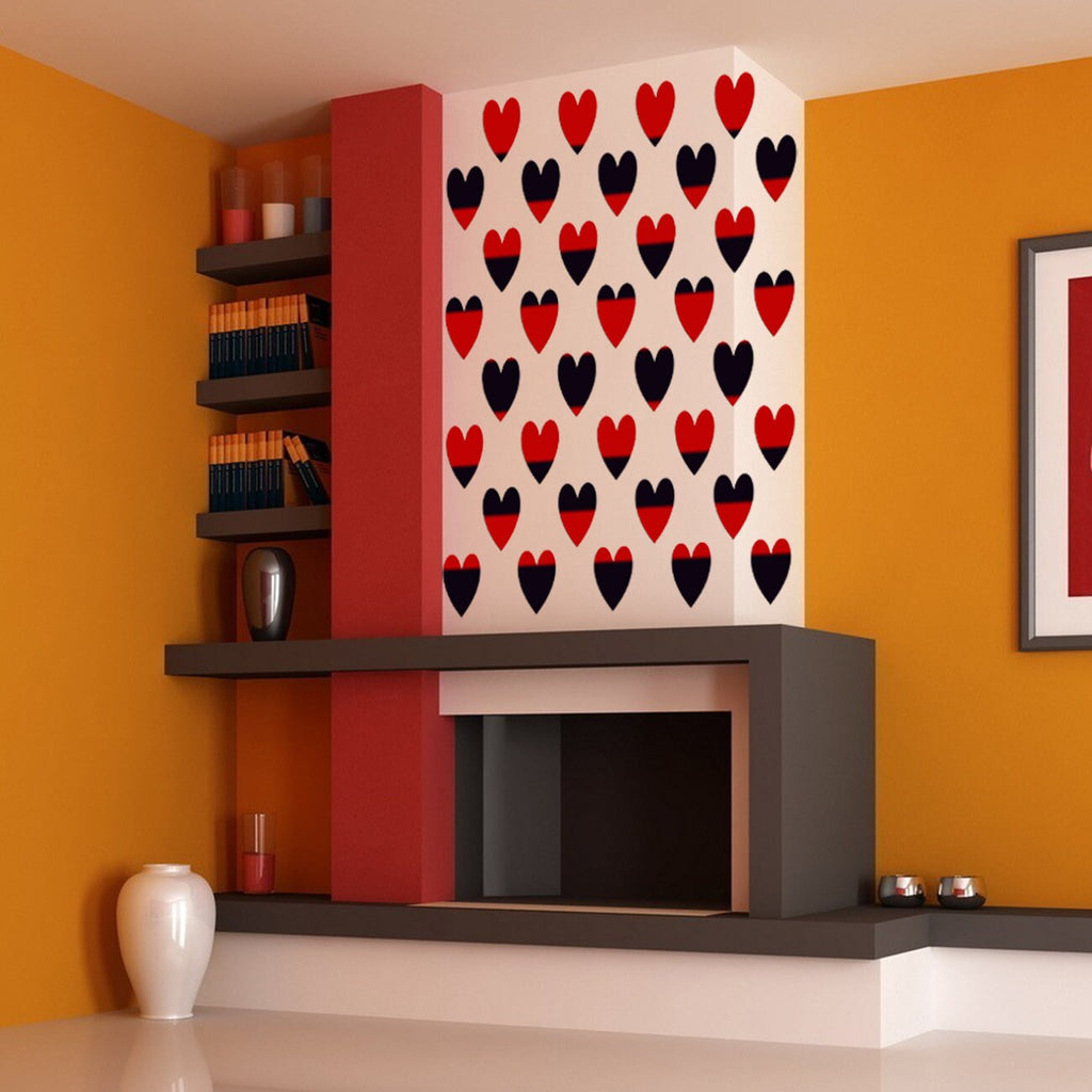 Hearts Wall Decal, Hearts Wall sticker, Hearts wall decor