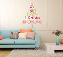 Load image into Gallery viewer, Christmas Tree Quotes Wall Decal, Christmas Tree Quotes Wall sticker, Christmas Tree Quotes wall decor