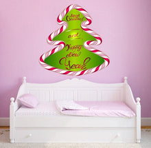 Load image into Gallery viewer, Christmas tree Design Lettering Wall Decal, Christmas tree Design Lettering Wall sticker, tree Design Lettering wall decor