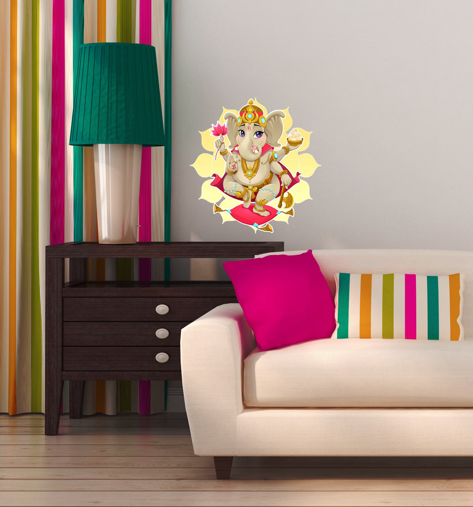 Elephant Ganesha OM Wall Decal, Elephant Ganesha OM Wall sticker, Elephant Ganesha OM wall decor