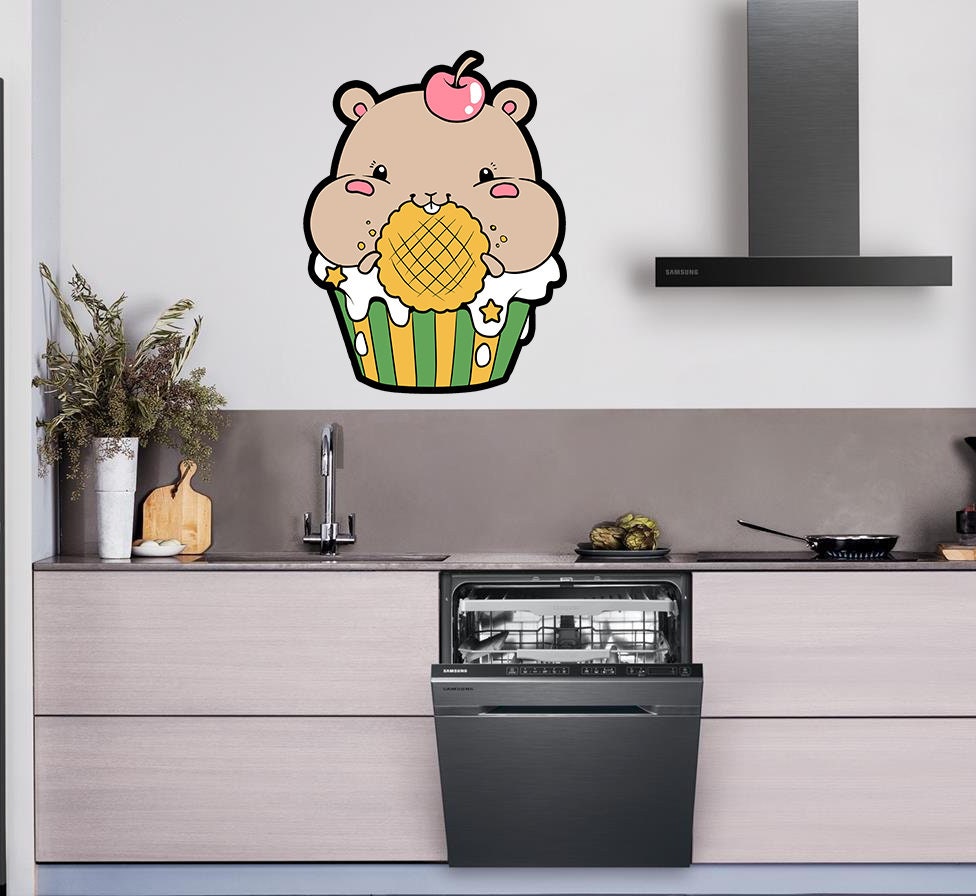 Hamster Nursery Wall Decal, Hamster Sticker, Hamster Wall decor