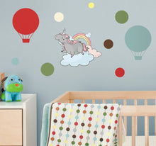 Load image into Gallery viewer, Unicorn on the Rainbow Wall Decal, Unicorn Sticker, Unicorn Decal