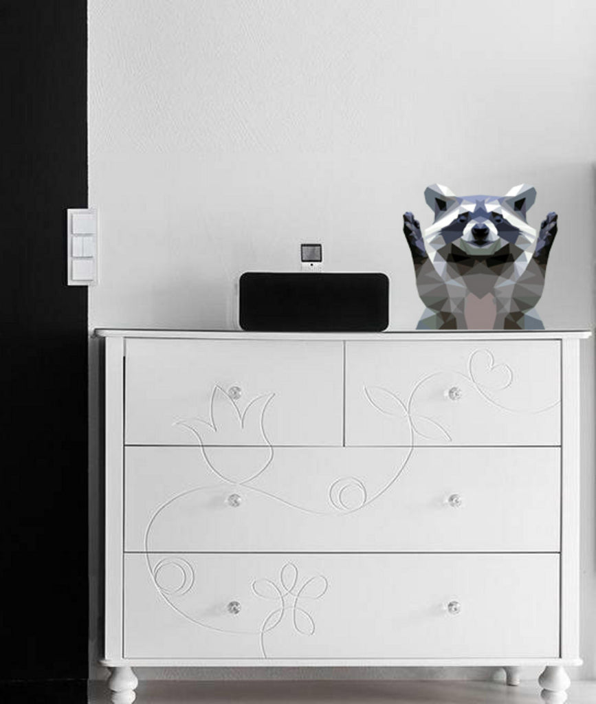 Raccoon Wall Decal, Raccoon Wall sticker, Raccoon wall decor, Raccoon Wall Art