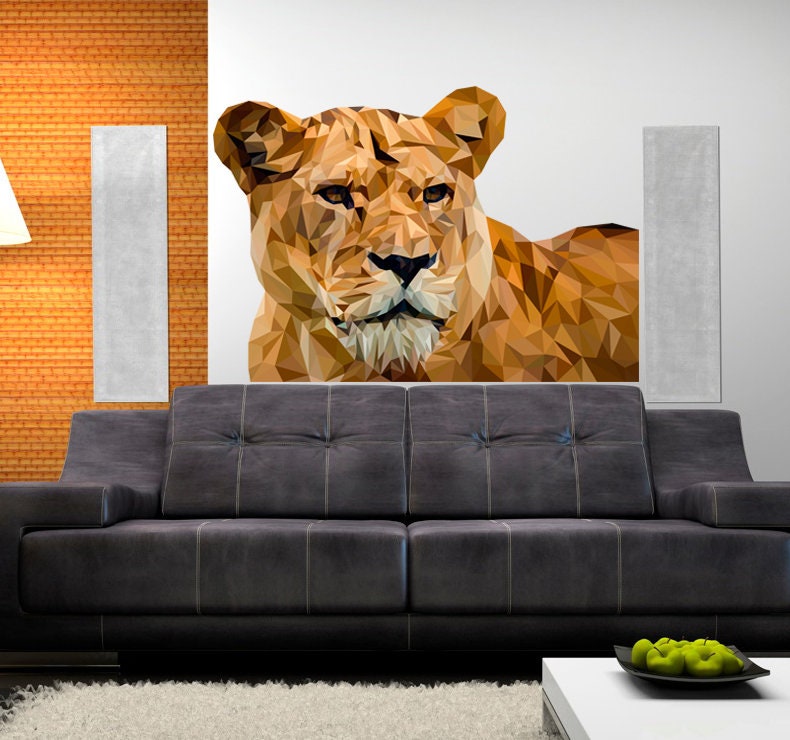Lioness Wall Decal, Lioness Wall sticker, Lioness wall decor, Lioness Wall Art