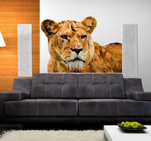 Load image into Gallery viewer, Lioness Wall Decal, Lioness Wall sticker, Lioness wall decor, Lioness Wall Art