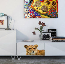 Load image into Gallery viewer, Lioness Wall Decal, Lioness Wall sticker, Lioness wall decor, Lioness Wall Art