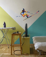 Load image into Gallery viewer, Skier Wall Decal, Skier Wall sticker, Skier wall decor, Skier Wall Art
