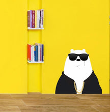 Load image into Gallery viewer, Cool Bear Wall Decal, Cool Bear Wall sticker, Cool Bear wall decor
