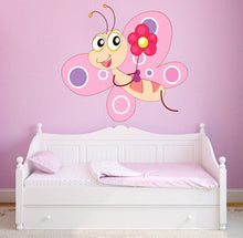 Load image into Gallery viewer, Cartoon Butterfly sticker, decal, Butterfly for nursery room