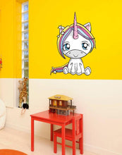 Load image into Gallery viewer, Rainbow Unicorn Wall Decal, Rainbow Unicorn Wall sticker, Rainbow Unicorn wall decor