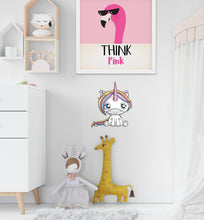 Load image into Gallery viewer, Rainbow Unicorn Wall Decal, Rainbow Unicorn Wall sticker, Rainbow Unicorn wall decor