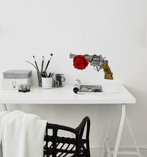 Load image into Gallery viewer, Rose Revolver Sticker, Rose Revolver Decal, Rose Revolver Wall Art