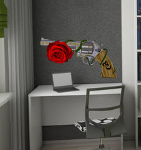 Load image into Gallery viewer, Rose Revolver Sticker, Rose Revolver Decal, Rose Revolver Wall Art