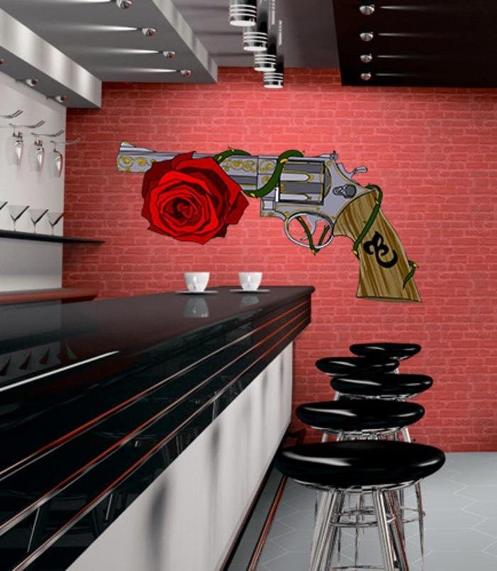 Rose Revolver Sticker, Rose Revolver Decal, Rose Revolver Wall Art