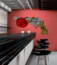 Load image into Gallery viewer, Rose Revolver Sticker, Rose Revolver Decal, Rose Revolver Wall Art