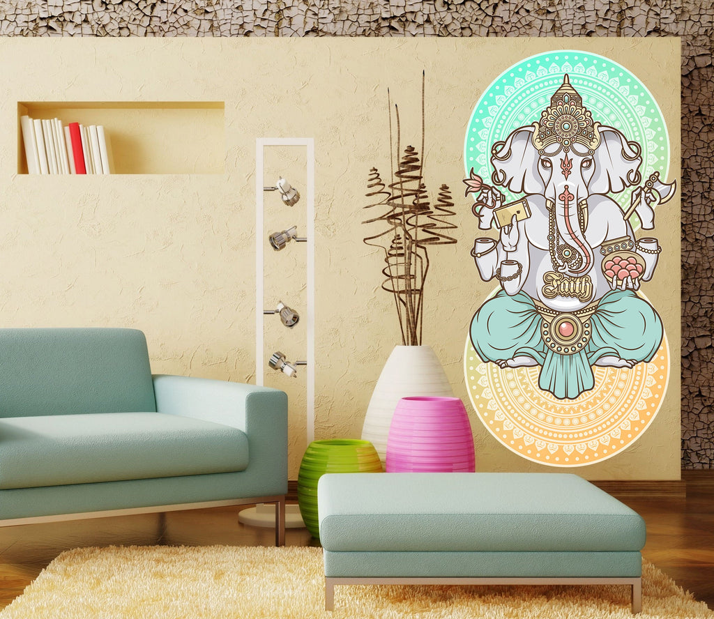 Ganesha Sticker, Ganesha Decal, Ganesha Wall Art