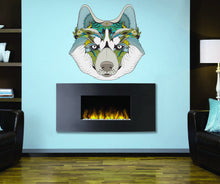 Load image into Gallery viewer, Boho Wolf Head Wall Decal, Boho Wolf Head Wall sticker, Boho Wolf Head wall decor