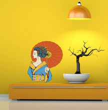 Load image into Gallery viewer, Geisha Sticker, Geisha Decal, Geisha Wall Art