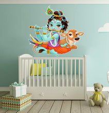 Load image into Gallery viewer, Goddess Ganesha Deer Wall Decal, Goddess Ganesha Deer Wall sticker, Goddess Ganesha Deer wall decor