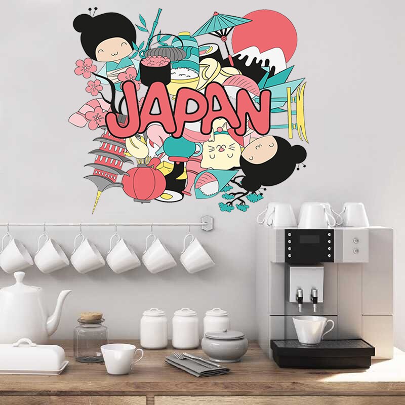 Japan Kids Room Decor, Japan Decal, Japan Sticker