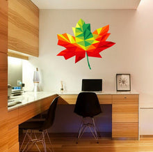 Load image into Gallery viewer, Maple Leaf Polygonal Wall Decal, Canadian Symbol