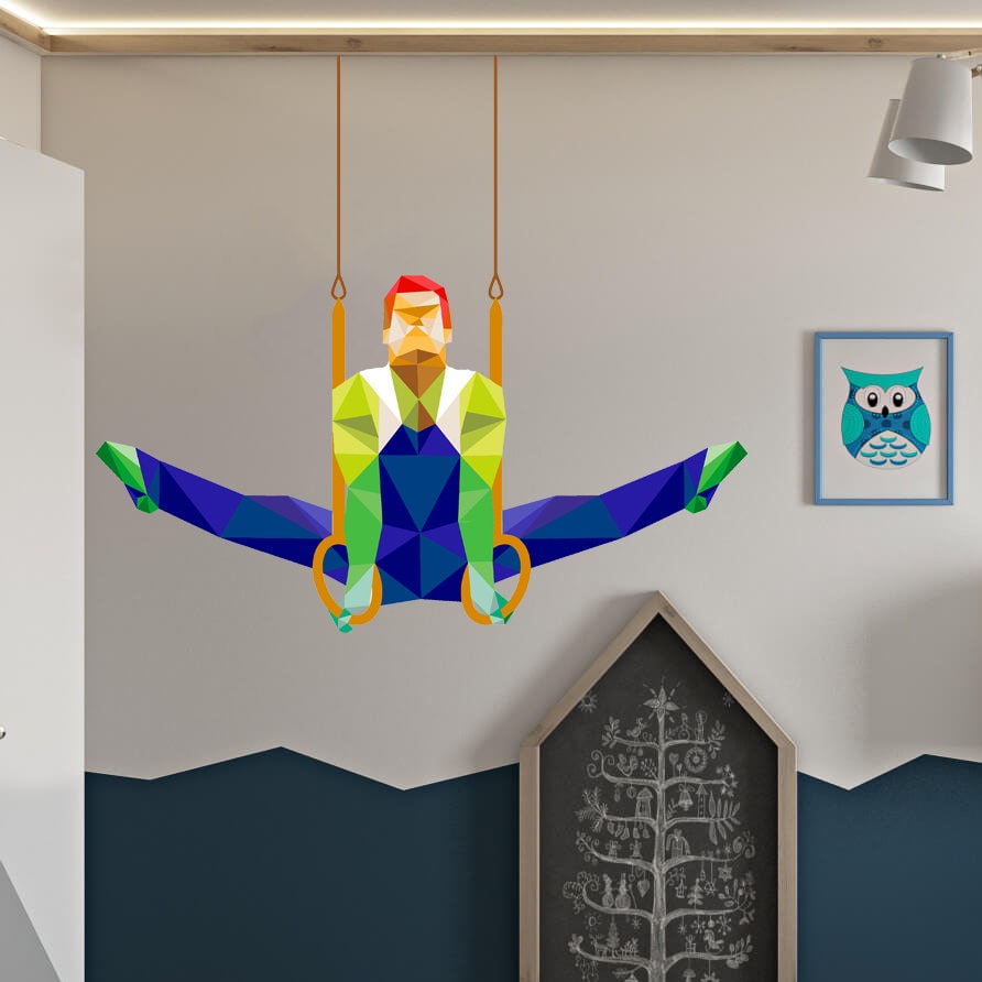 Gymnastics Polygonal Wall decal