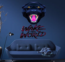 Load image into Gallery viewer, Wake The World Black Panther Polygonal Wall Decal