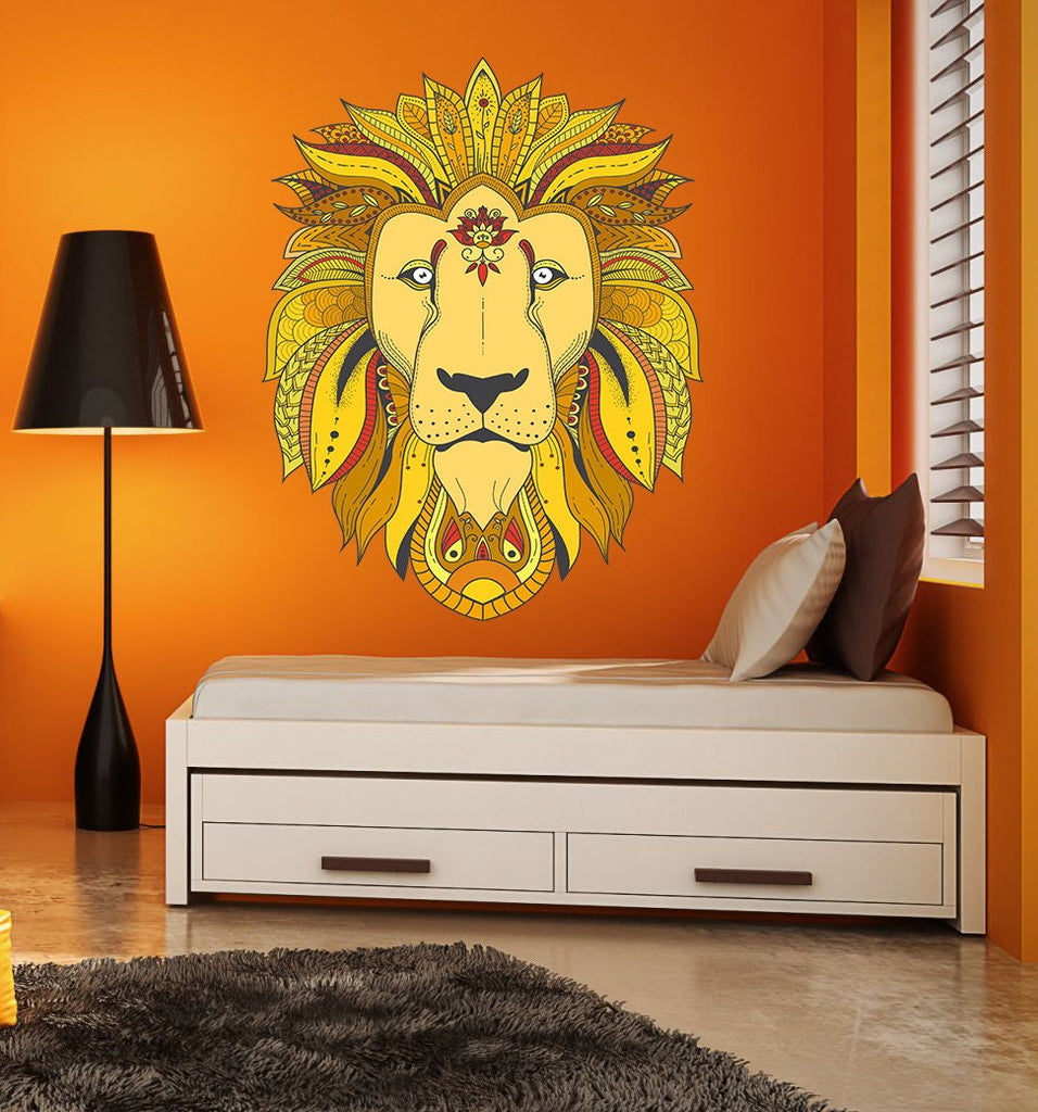 Lion head Wall Decal, Lion head Wall sticker, Lion head wall decor, Lion head Wall Art