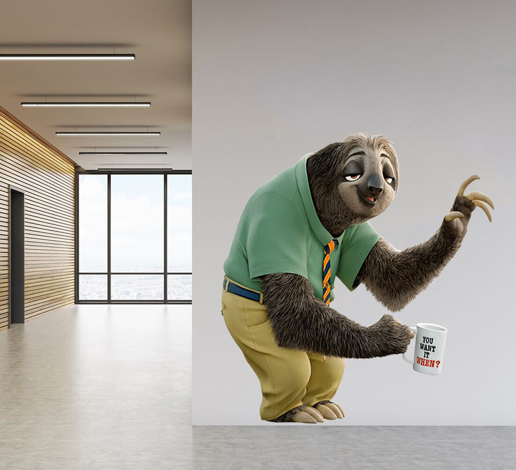 Sloth sticker, Wall Decal
