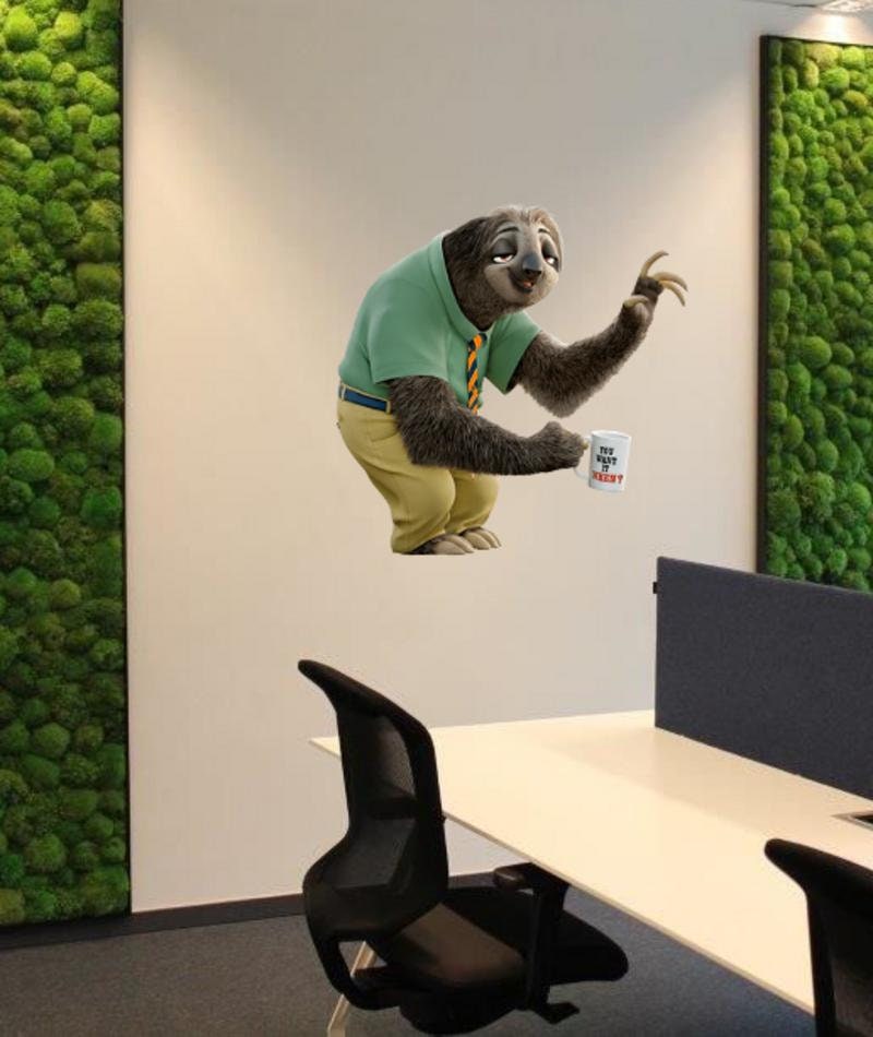 Sloth sticker, Wall Decal