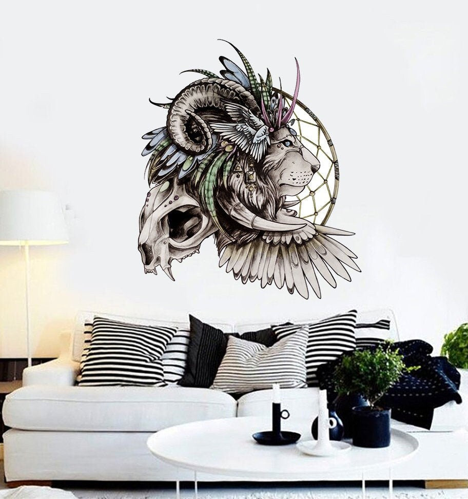 Lion Dreamcatcher, Lion Dreamcatcher Sticker, Lion Dreamcatcher Decal