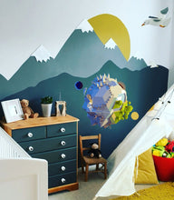 Load image into Gallery viewer, Planet Earth 3D Polygonal Wall decal
