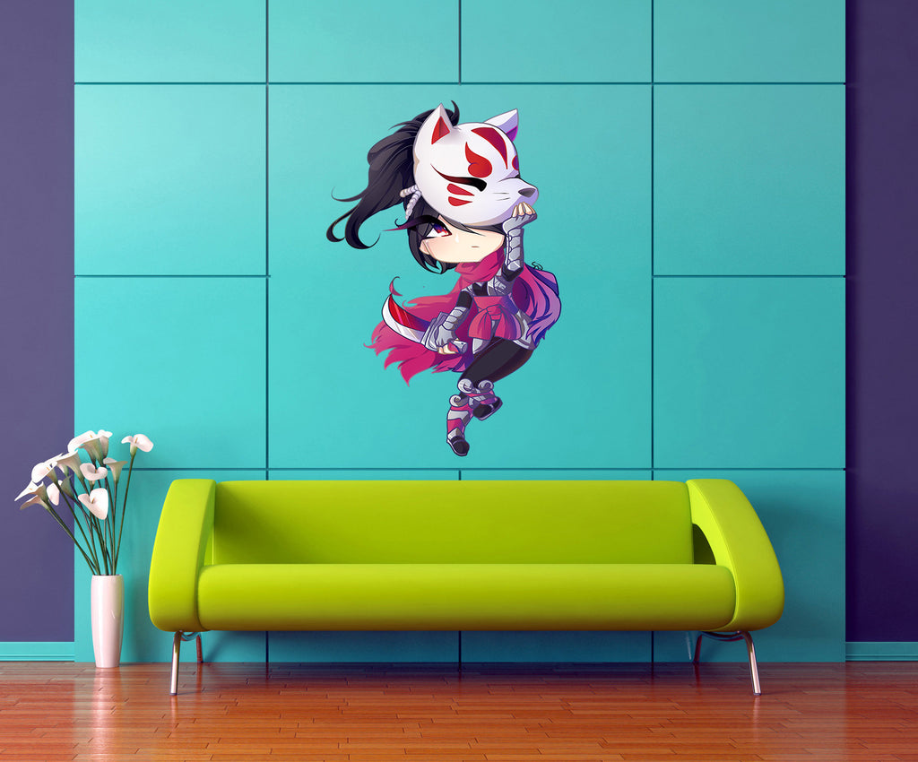 Anime Little Girl Wall Decal, Anime Little Girl Wall sticker, Anime Little Girl wall decor