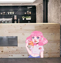 Load image into Gallery viewer, Anime Pizza Girl Wall Decal, Anime Pizza Girl Wall sticker, Anime Pizza Girl wall decor