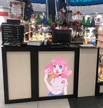 Load image into Gallery viewer, Anime Pizza Girl Wall Decal, Anime Pizza Girl Wall sticker, Anime Pizza Girl wall decor
