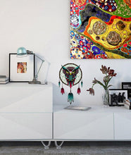 Load image into Gallery viewer, Dreamcatcher Owl Wall Decal, Dreamcatcher Owl Wall sticker, Dreamcatcher Owl wall decor