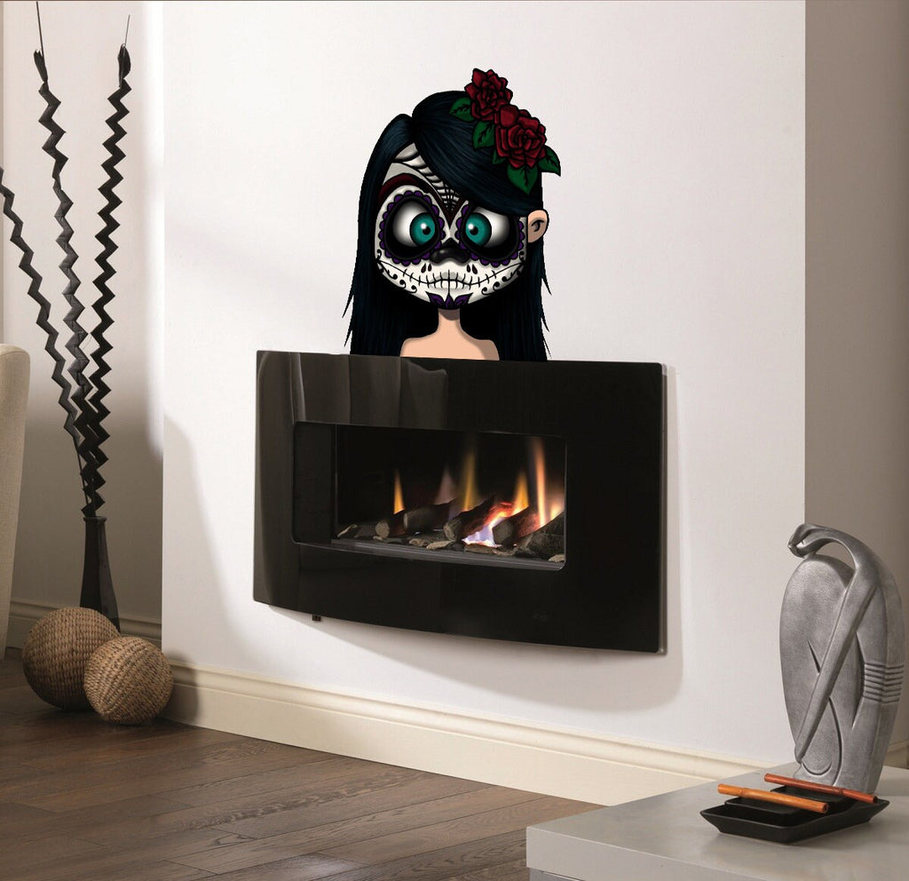 Sugar Mask Wall Decal, Sugar Mask Wall sticker, Sugar Mask wall decor