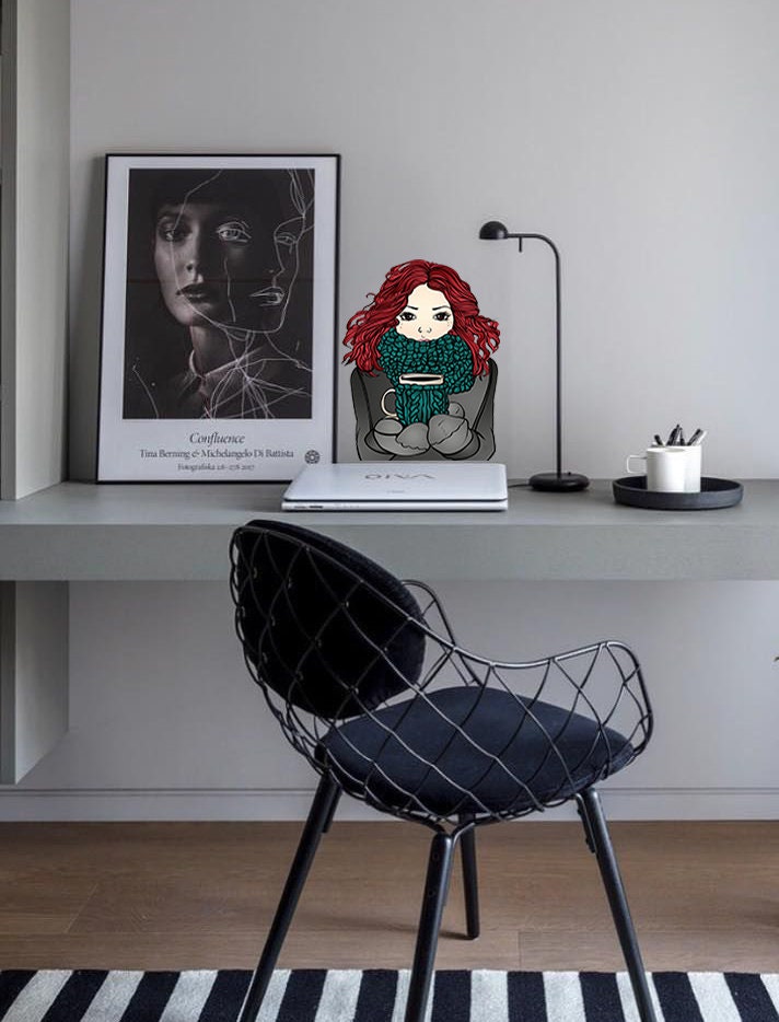 Winter Girl Wall Decal, Winter Girl Wall sticker, Winter Girl wall decor, Winter Girl Wall Art