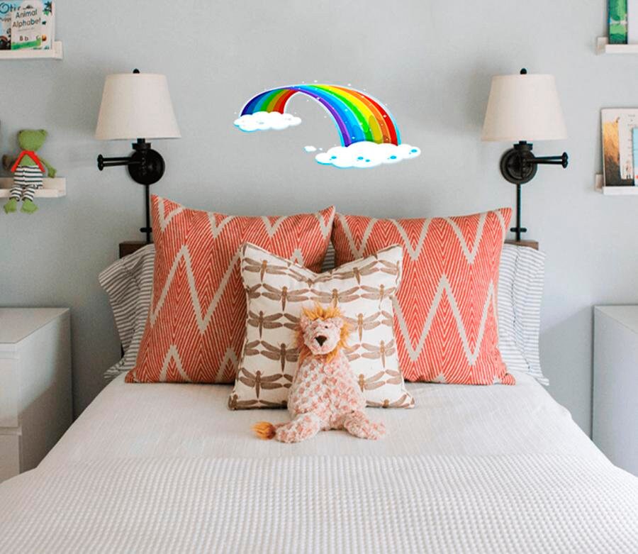 Nursery Rainbow Wall Decal, Nursery Rainbow Wall sticker, Nursery Rainbow wall decor